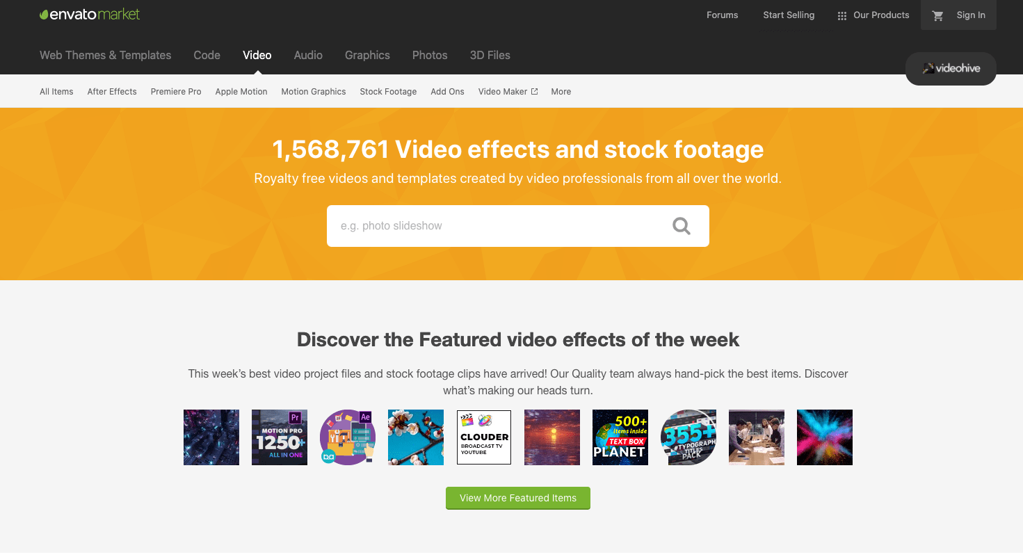 Get Videohive giá rẻ bản quyền 2022