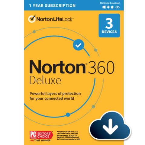 Norton 360 Deluxe (1 năm, 3 thiết bị)